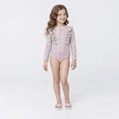CONIGLIO - Vestido de baño enterizo de Flores para niña