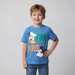 STD CHARACTERS - Camiseta para Niño con Estampado Manga corta de Algodón