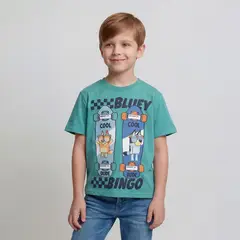 BLUEY - Camiseta para Niño con Estampado Manga corta de Algodón
