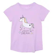 YAMP - Camiseta para Niña Manga corta de Algodón