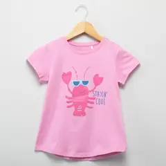 YAMP - Camiseta para Niña Manga corta de Algodón
