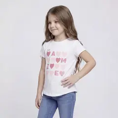 YAMP - Camiseta para Niña Manga corta de Algodón
