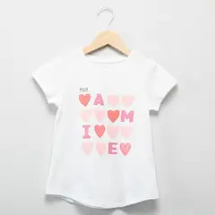 YAMP - Camiseta para Niña Manga corta de Algodón