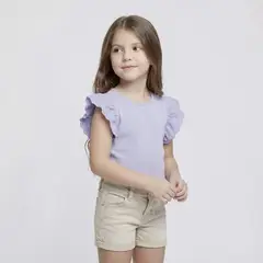 YAMP - Camiseta para Niña Sin manga de Algodón