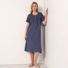 STEFANO COCCI - Bata para dormir para Mujer Manga corta de Algodón