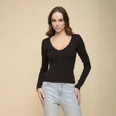 MOSSIMO - Saco Mujer con Encaje Manga larga