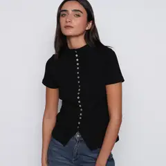 BASEMENT - Blusa Mujer Manga corta