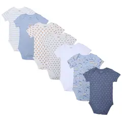 YAMP - Bodies Para Bebé niño Pack de 7 unidades de Algodón