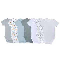 YAMP - Bodies Para Bebé niño Pack de 7 unidades de Algodón