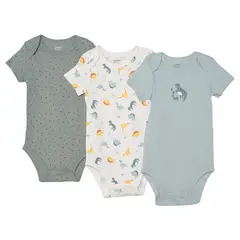 YAMP - Bodies Para Bebé niño Pack de 3 unidades de Algodón