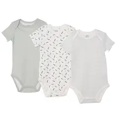 YAMP - Bodies Para Bebé niño Pack de 3 unidades de Algodón