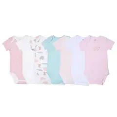 YAMP - Bodies Para Bebé niña Pack de 7 unidades de Algodón
