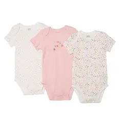 YAMP - Bodies Para Bebé niña Pack de 3 unidades de Algodón