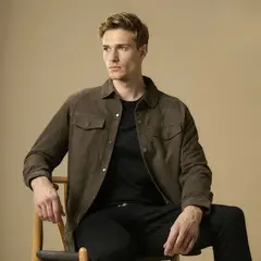 WOLF & HANK - Chaqueta de cuero Hombre