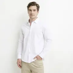 NEWPORT - Camisa Hombre Manga Larga De Algodón