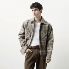 BASEMENT - Chaqueta Hombre Cuadros