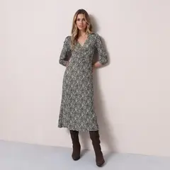 BASEMENT - Vestido Mujer Medio Casual con Estampado