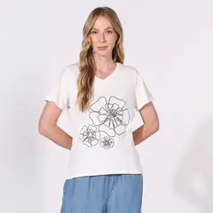 NEWPORT - Camiseta Mujer Estampado Manga corta