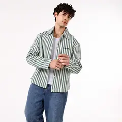 BEARCLIFF - Chaqueta Hombre de Rayas de Algodón