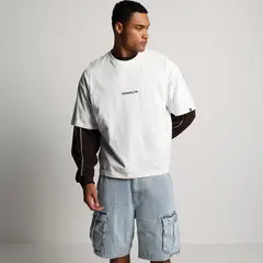 DENIMLAB - Camiseta Hombre Manga corta con Logo de Algodón