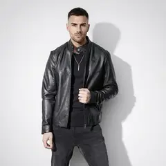 MOSSIMO - Chaqueta Hombre de Cuero