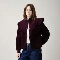 UNIVERSITY CLUB - Chaqueta Mujer con Textura de Algodón