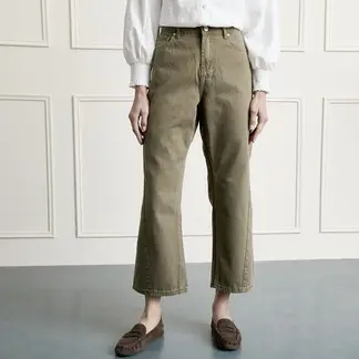 BASEMENT - Jean Mujer Baggy Alto de Algodón