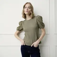 BASEMENT - Blusa Mujer Manga corta de Algodón