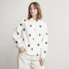 UNIVERSITY CLUB - Camisa Mujer Manga larga de Algodón