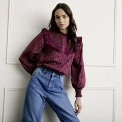 BASEMENT - Blusa Mujer Manga larga de Algodón