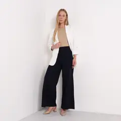 APOLOGY - Jean Wide leg Mujer Tiro medio Denim de Algodón