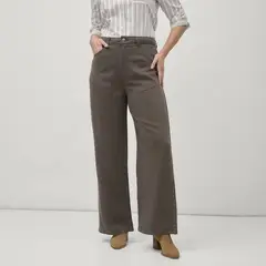 NEWPORT - Jean Wide leg Mujer Tiro medio Denim