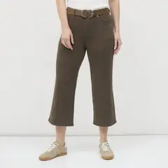 NEWPORT - Pantalón Capri Mujer Tiro medio de Algodón