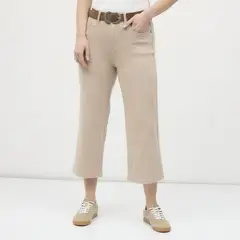 NEWPORT - Pantalón Capri Mujer Tiro medio de Algodón