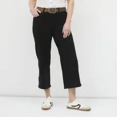 NEWPORT - Pantalón Capri Mujer Tiro medio de Algodón