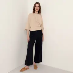 undefined - Pantalón Wide leg Mujer Tiro medio de Algodón Stefano cocci