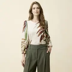 APOLOGY - Blusa Mujer Estampado Manga larga
