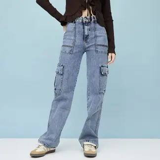 DOO AUSTRALIA - Jean Cargo Mujer De Algodón
