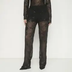 MOSSIMO - Pantalón Recto Mujer Tiro medio Con transparencia