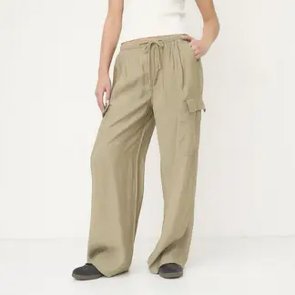 SYBILLA - Pantalón Cargo Mujer Tiro medio