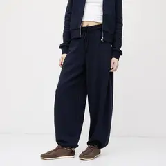 SYBILLA - Pantalón Mujer Baggy de Algodón