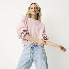 SYBILLA - Hoodie Mujer Estampado de Algodón