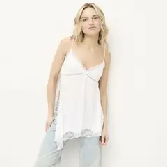 SYBILLA - Blusa Mujer con Encaje Sin mangas