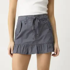 SYBILLA - Falda Mini Mujer Cargo De Algodón