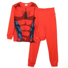 SPIDERMAN - Conjunto de Pijama Camiseta manga larga + Pantalón para Niño en Algodón Spider-man
