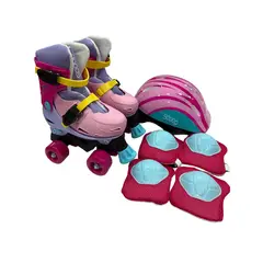 SCOOP - Set patines 4 ruedas para niña con protección