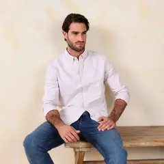 CASCAIS - Camisa Hombre Manga larga Slim de Algodón Cascais.