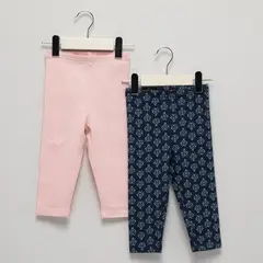 YAMP - Leggings Para Bebé niña Pack de 2 unidades de Algodón
