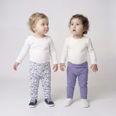 YAMP - Leggings Para Bebé niña Pack de 2 unidades de Algodón