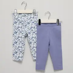 YAMP - Leggings Para Bebé niña Pack de 2 unidades de Algodón